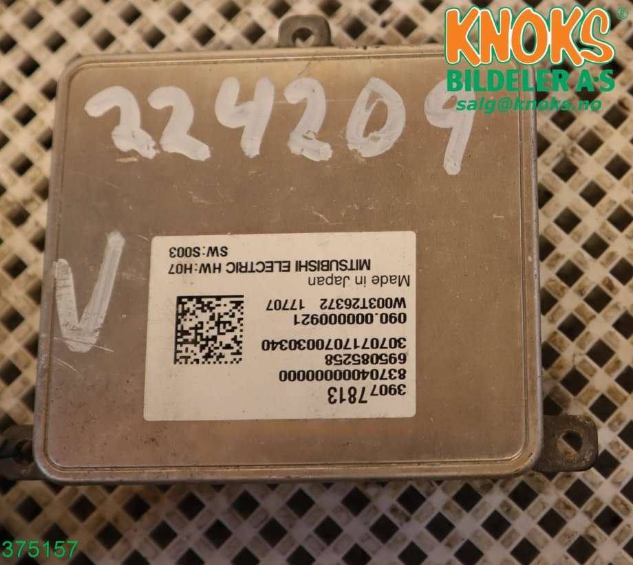 Styreenhet xenon/ballast til Opel Astra K 2015-->>  (OPEL|39077813|)
