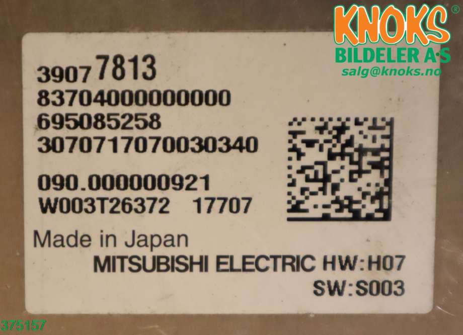 Styreenhet xenon/ballast til Opel Astra K 2015-->>  (OPEL|39077813|)