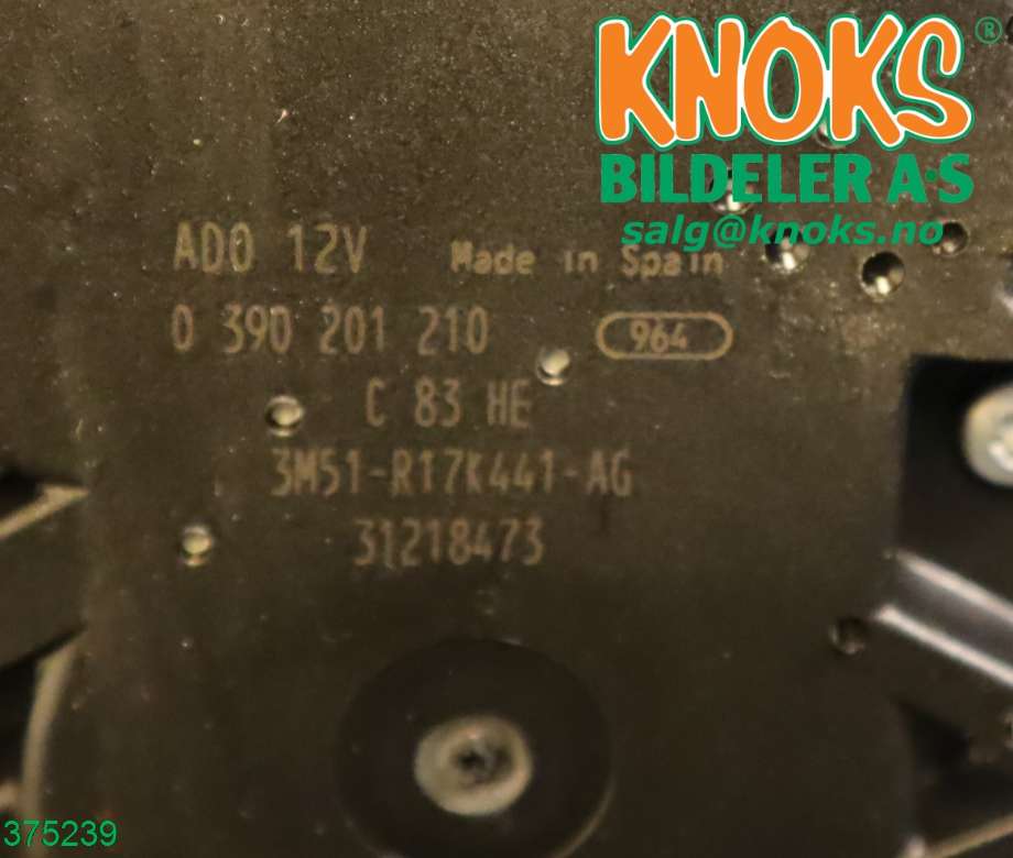 Viskermotor bakrute til Ford Mondeo 2011-2014 (Type IV, Fase 2)  (FORD|1689913|)