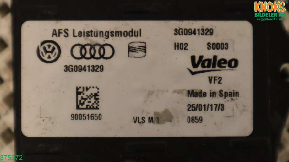 Styreenhet xenon/ballast til VW Passat 2015-2019 (Fase 1) (B8) (B8) (VOLKSWAGEN|3G0 941 329|)