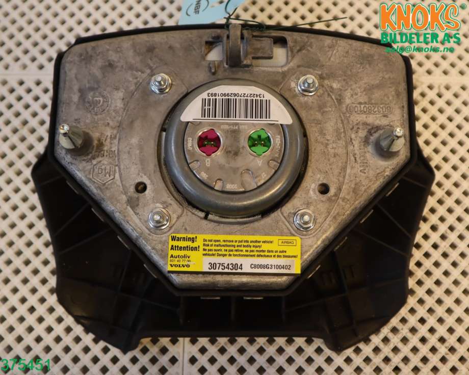 Airbag rattpute til Volvo XC90 2007-2014 (Type I, Fase 2) (VOLVO|30754304|)