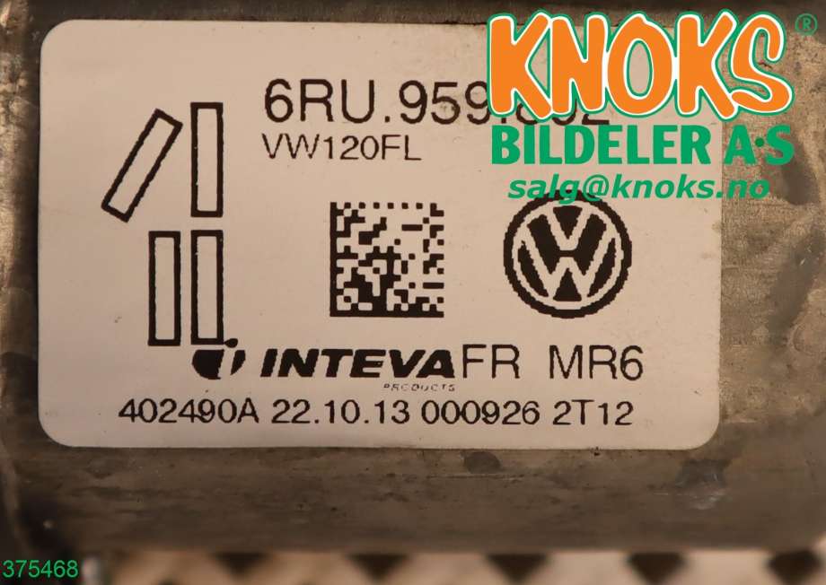 Ruteheis venstre til VW E-Up 2013-2019  (VOLKSWAGEN|1S0 959 802|)