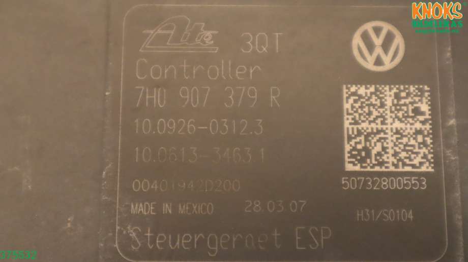 ABS sentral til VW Transporter / Caravelle 2003-2009 (Fase 1) (T5) (T5) (VOLKSWAGEN|7H0 614 117|)