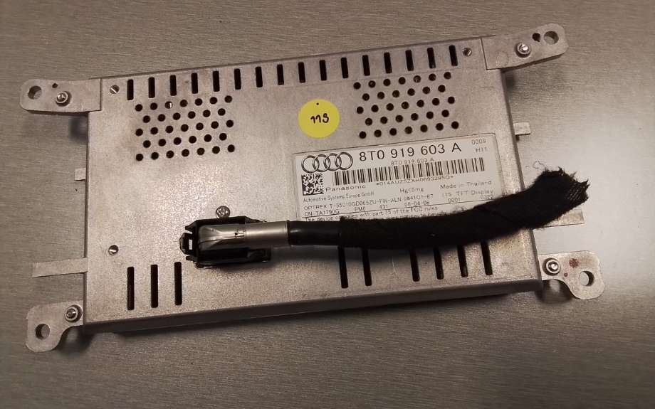 Multimedia display (MCU - Media Controller Unit) til Audi A4 2007-2014 (Type IV) (B8) (B8) (AUDI||8T0919603A)