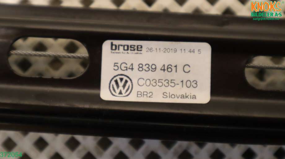 Ruteheis til VW e-Golf 2017-2020 (Fase 2)  (VOLKSWAGEN|5G4 839 461 C|)
