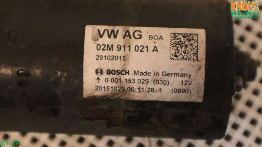Starter diesel til VW Transporter / Caravelle 2015-2019 (T6) (T6) (VOLKSWAGEN|02M 911 021 A|)