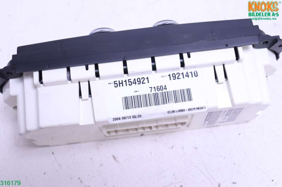 Varmeapparat betjening til Chrysler 300C 2005-2009 (Chrysler|4596 497AC||P04596497AG)