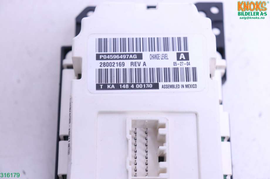 Varmeapparat betjening til Chrysler 300C 2005-2009 (Chrysler|4596 497AC||P04596497AG)