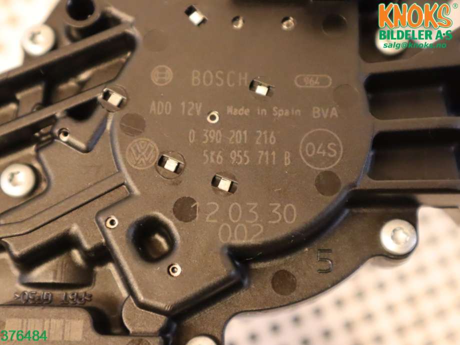 Viskermotor bakrute til VW Golf VI 2008-2012 (VOLKSWAGEN|5K6 955 711 C|)