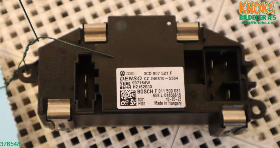 Varmeapparat motstand til VW Passat 2005-2010 (B6) (B6) (VOLKSWAGEN|3C0 907 521 G|)