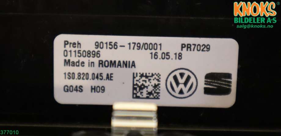 Bilstereo til VW E-Up 2019-->>  (VOLKSWAGEN|1S0 035 869 B|)