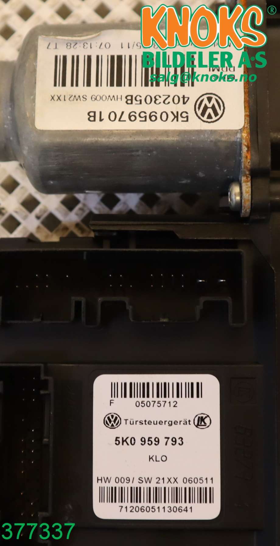 Ruteheis venstre foran til VW Golf VI 2008-2012  (VOLKSWAGEN|5K0 959 701 E|)