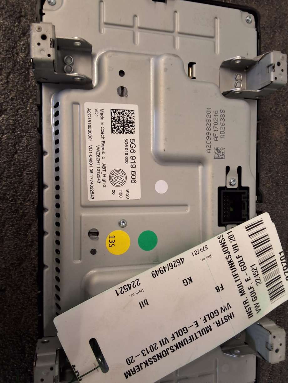 Instrument kjørecomputer til VW e-Golf 2017-2020 (Fase 2)  (VOLKSWAGEN|5G6 919 606 C|)