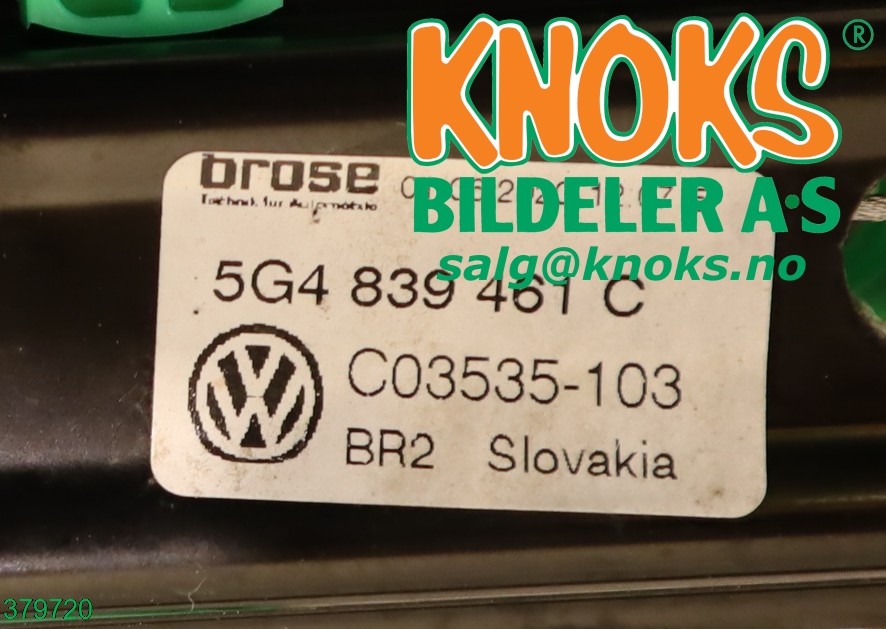 Ruteheis til VW e-Golf 2017-2020 (Fase 2) (VOLKSWAGEN|5G4 839 461 C|)