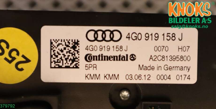 Varmeapparat betjening til Audi A7 2010-2014 (Type I, Fase 1)  (AUDI|4G0 919 158 J|)