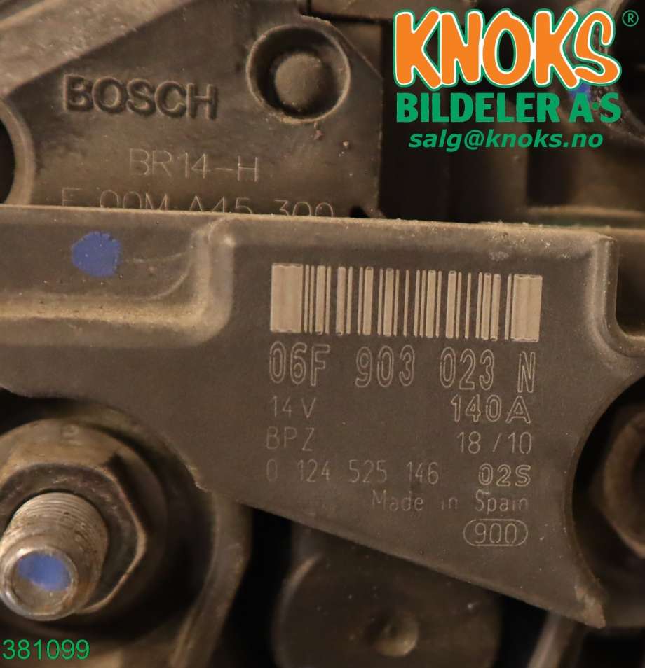 Dynamo til Škoda Superb 2008-2015 (Type II) (06F 903 023 P||06F 903 023 N)