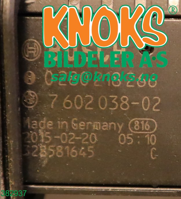 Luftmengde/luftmassemåler til BMW 3-Serie 2012-2018 (F30/F31/F34) (F30/F31/F34) (13 62 7 602 038|)