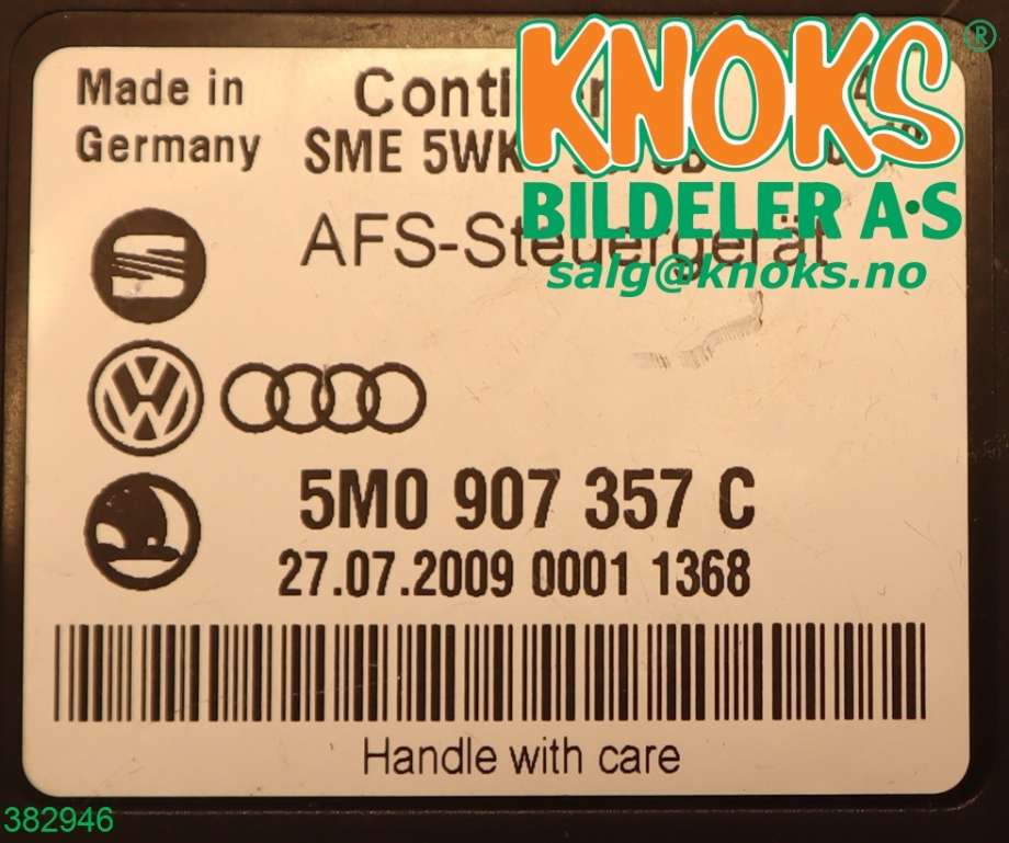Styreenhet diverse til VW Touran 2007-2010 (Type I, Fase 2) (VOLKSWAGEN|5M0 907 357 C|)