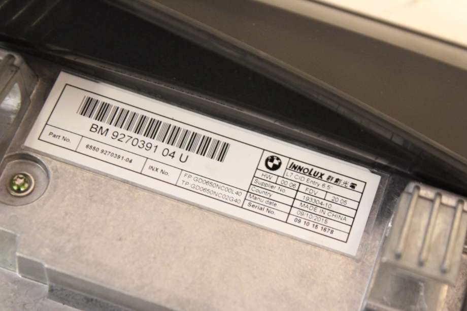 Instrument kjørecomputer til BMW 1-Serie 2015-2019 (Fase 2) (F20/F21) (F20/F21) (BMW|65 50 9 270 391|)