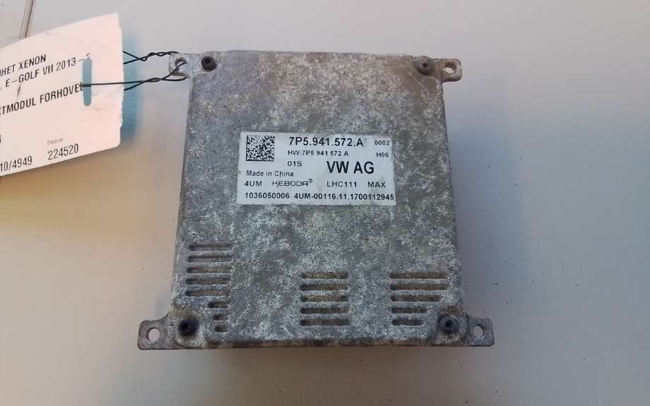 Styreenhet xenon/ballast til VW e-Golf 2017-2020 (Fase 2) (VOLKSWAGEN|7P5 941 572 A|)