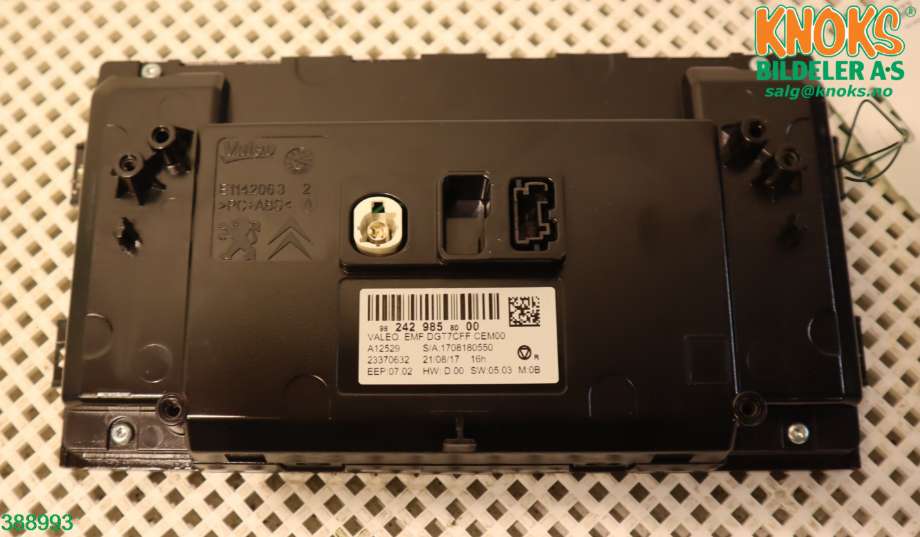 Instrument kjørecomputer til Peugeot 308 2013-2021 (Type II)  (PEUGEOT|98 120 065 80|98 366 239 80|)