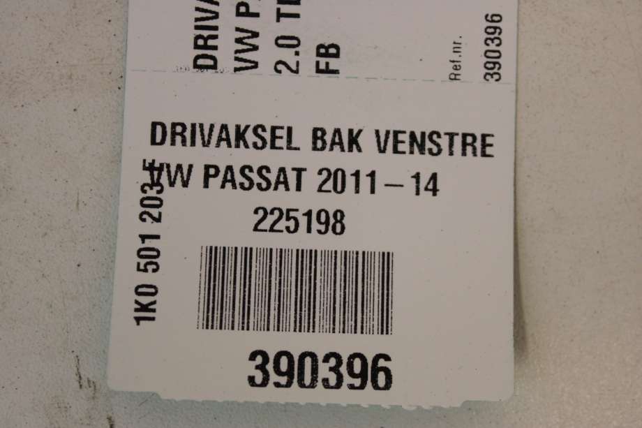 Hjulspindel venstre bak til VW Passat 2011-2015 (B7) (B7) (VOLKSWAGEN|3C0 505 433 G|)