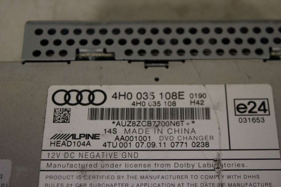 Bilstereo navigasjon spiller til Audi A6 2011-2014 (Type IV, Fase 1) (C7) (C7) (AUDI|4H0 035 108 E|)