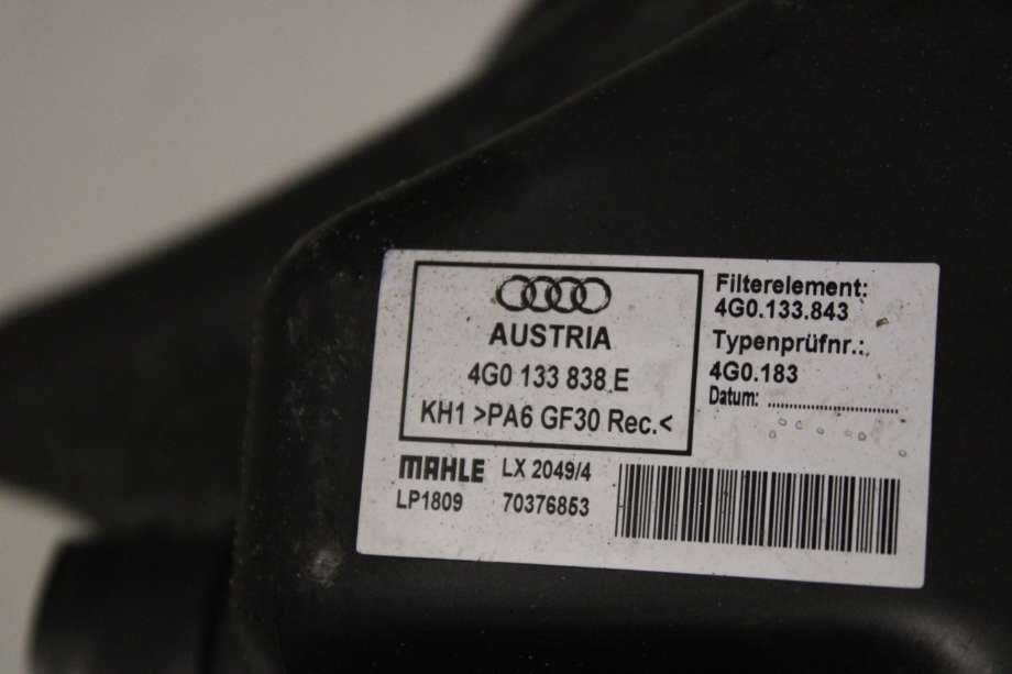 Luftfilterboks til Audi A6 2011-2014 (Type IV, Fase 1) (C7) (C7) (AUDI|4G0133838E|)