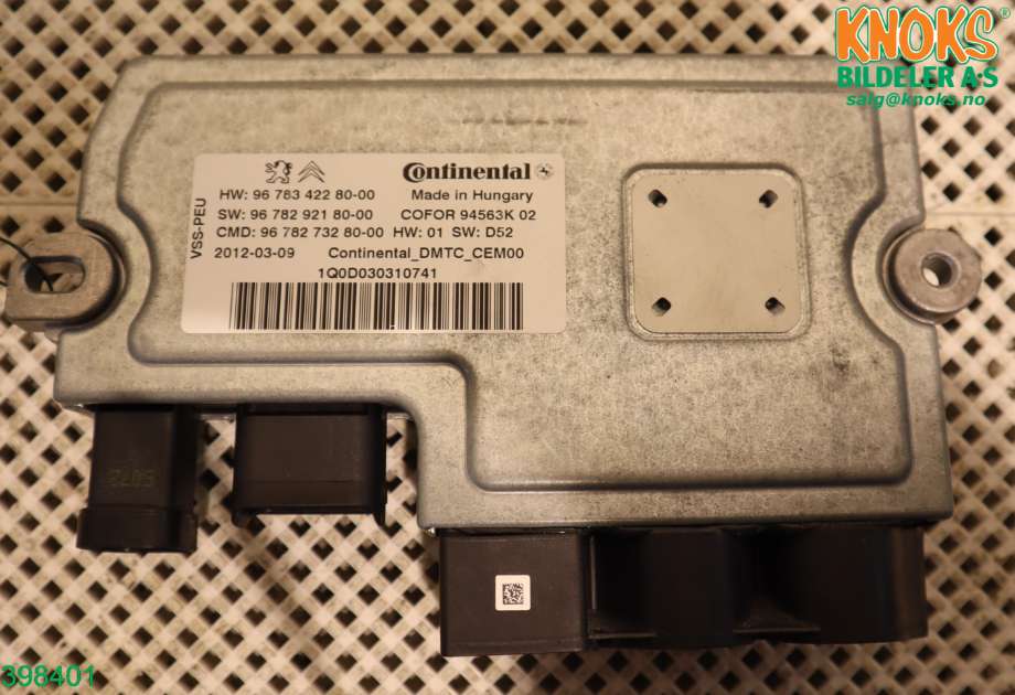 Styreenhet tenning til Peugeot 208 2012-2019 (Type I)  (98 057 212 80|)