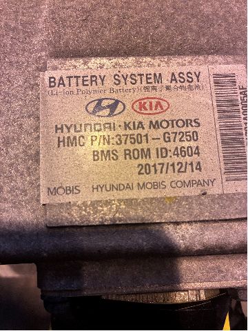 Batteripakke elbil til Hyundai Ioniq Electric 2016-2019 (Fase 1)  (HYUNDAI|37501G 7250|)