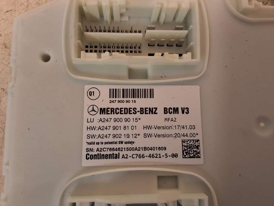 Styreenhet comfort (BCM) til Mercedes EQB 2022-->>  (MERCEDES|A 247 900 59 19|A 247 900 90 15|)
