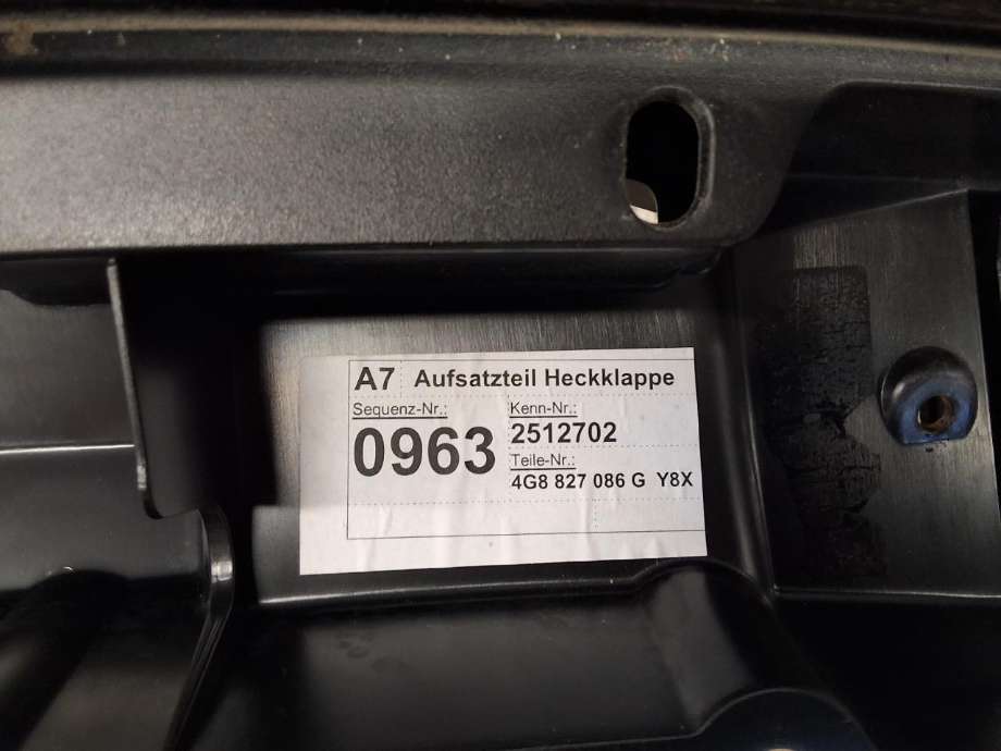 Lister til Audi A7 2010-2014 (Type I, Fase 1)  (AUDI|4G8 827 987|)