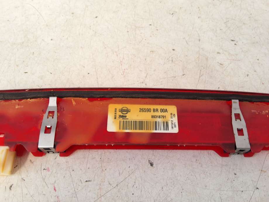 Baklykt bremselys bakrute til Nissan Qashqai 2010-2014 (Type I, Fase 2)  (NISSAN|26590BR00A|)