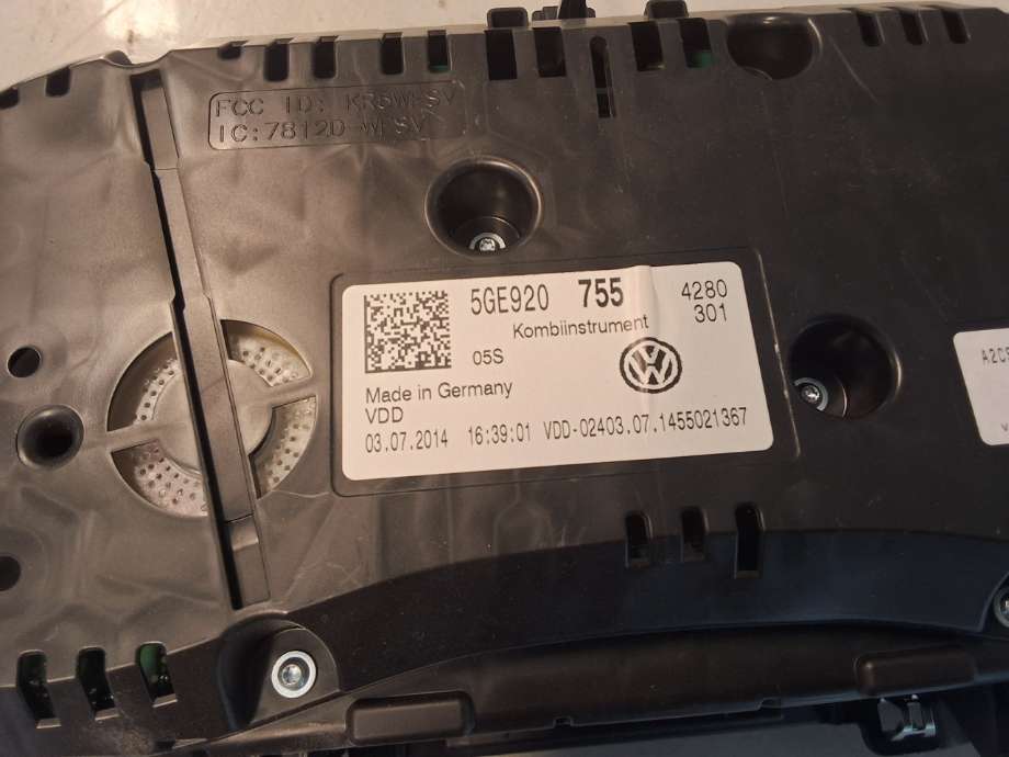 Instrumentpanel til VW e-Golf 2014-2017 (Fase 1)  (VOLKSWAGEN|5GE 920 755|)