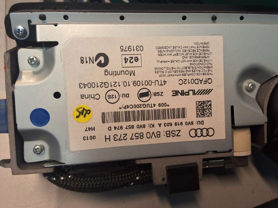 Instrument kjørecomputer til Audi A3 2012-2016 (Type III, Fase 1)  (AUDI|8V0 919 603 C|)