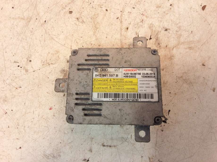 Styreenhet xenon/ballast til Audi A3 2012-2016 (Type III, Fase 1) (AUDI|8K0 941 597 B|)