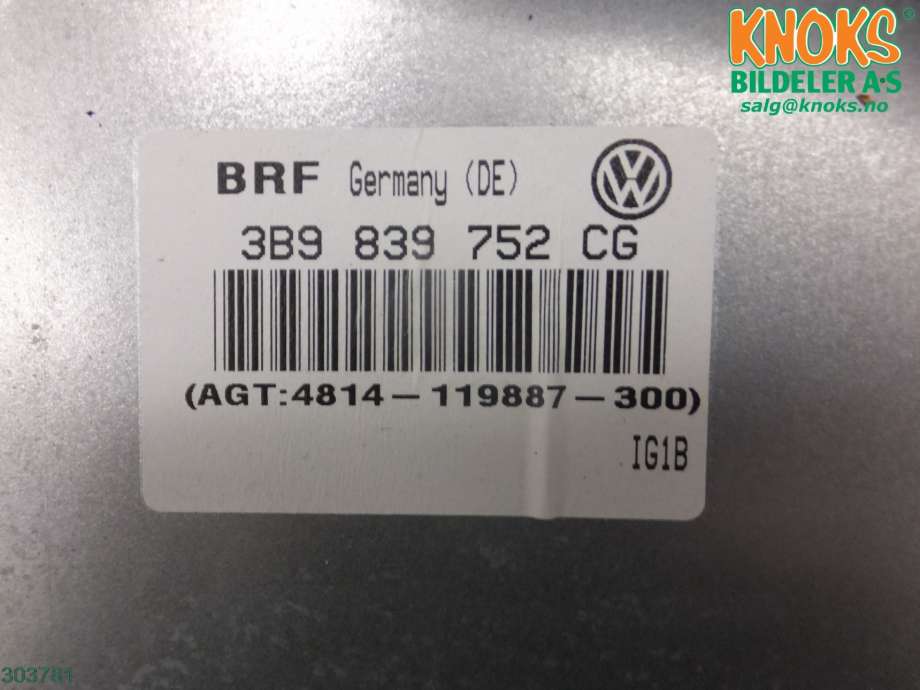 Ruteheis til VW Passat 2001-2005 (B5,3BG) (B5,3BG) (VOLKSWAGEN|3B9 839 462 A|)