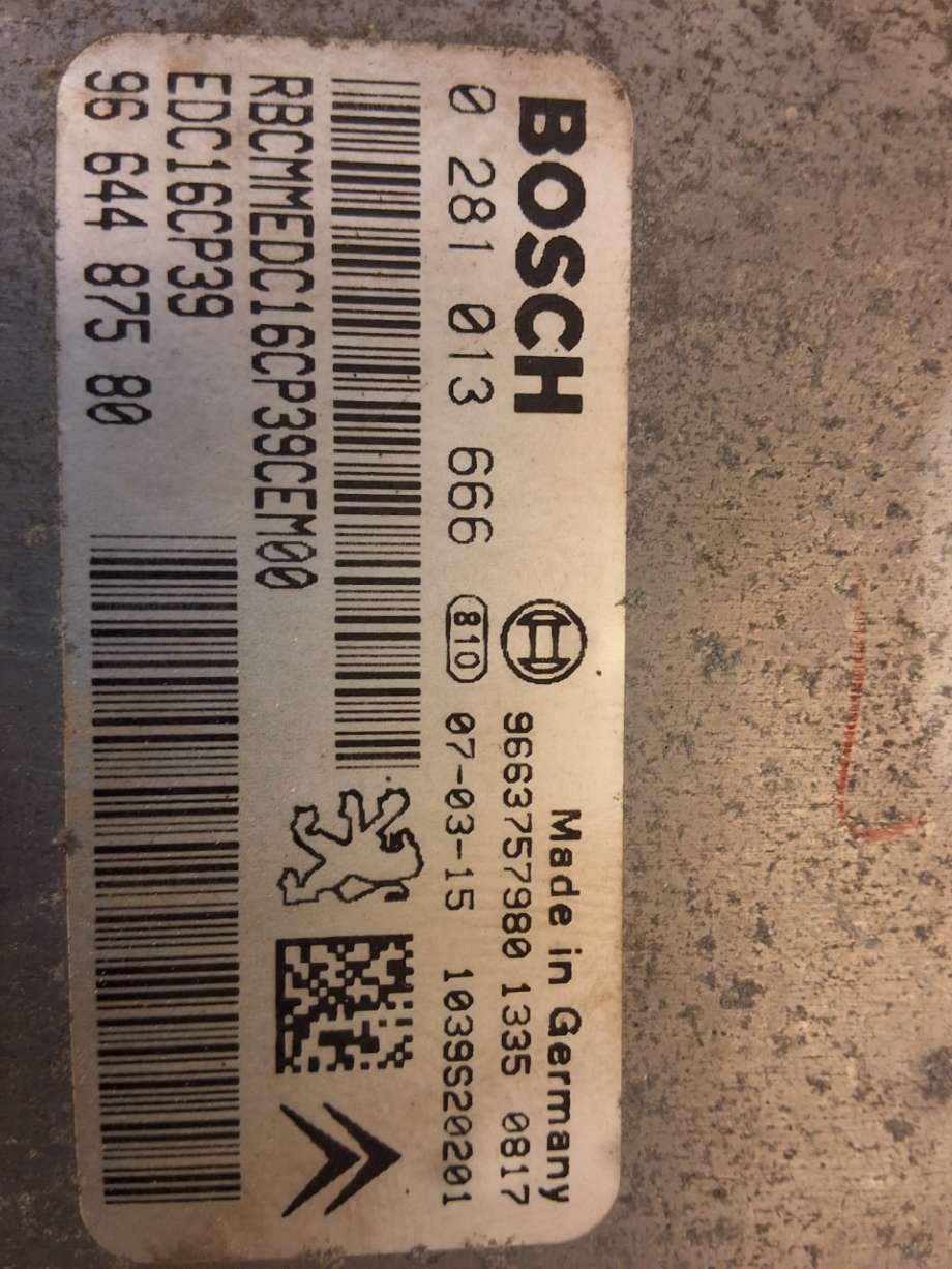 Styreenhet motor til Peugeot 4007 2007-2012  (1943 F2|1943 NV|)