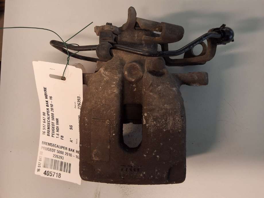 Bremsecaliper høyre bak til Peugeot 5008 2010-2017 (Type I) (PEUGEOT|16 517 647 80|)
