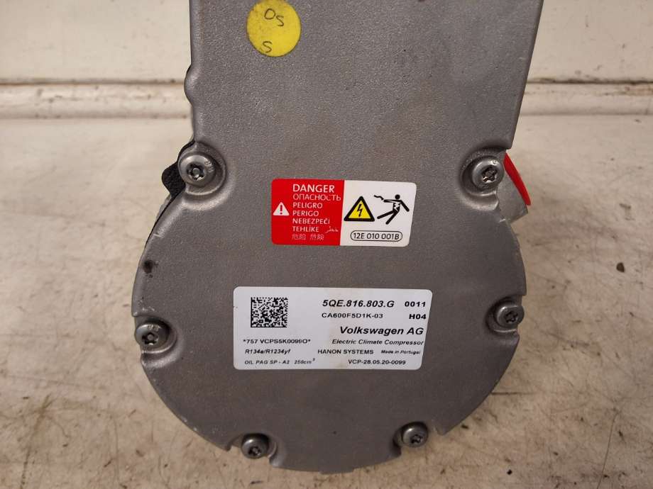 Aircondition kompressor til VW e-Golf 2017-2020 (Fase 2)  (VOLKSWAGEN|5QE 816 803 G|5QE 816 803 K|)
