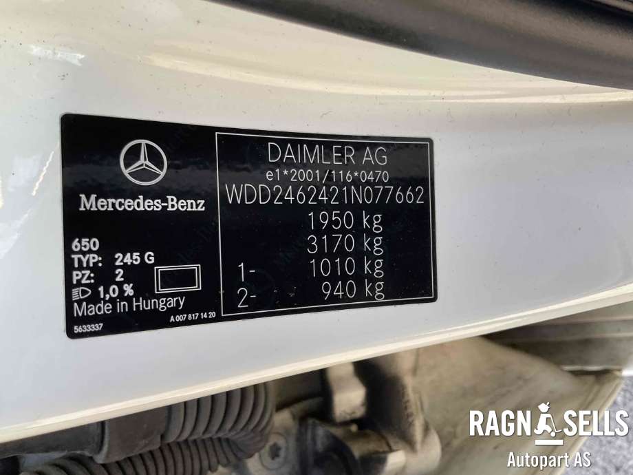 Mercedes B-Klasse 2011-2018 (W246) (W246), Motorkode: 270910, Girkassekode: 
