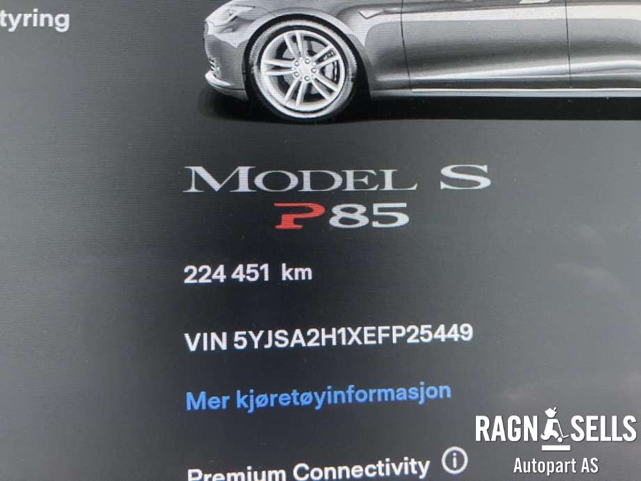 Tesla Model S 2013-2016 (Fase 1) delebil , Motorkode: L1S, Girkassekode: 