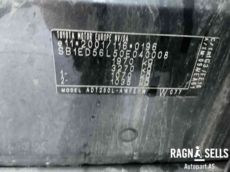 Toyota Avensis 2003-2008 (Type II) , Motorkode: 1AD-FTV, Girkassekode: 