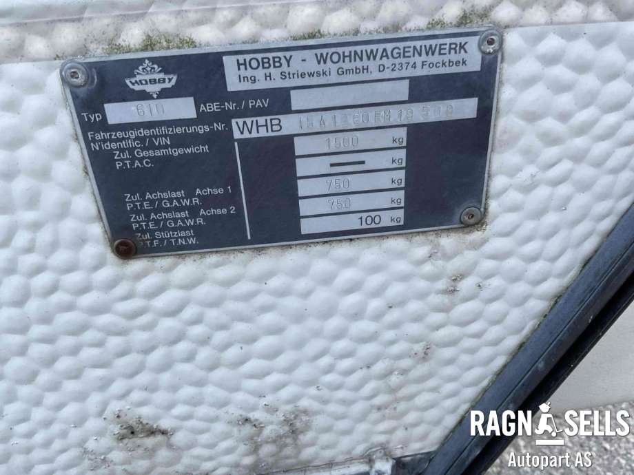 Annet Campingvogn Hobby 1967-->> delebil , Motorkode: , Girkassekode: 