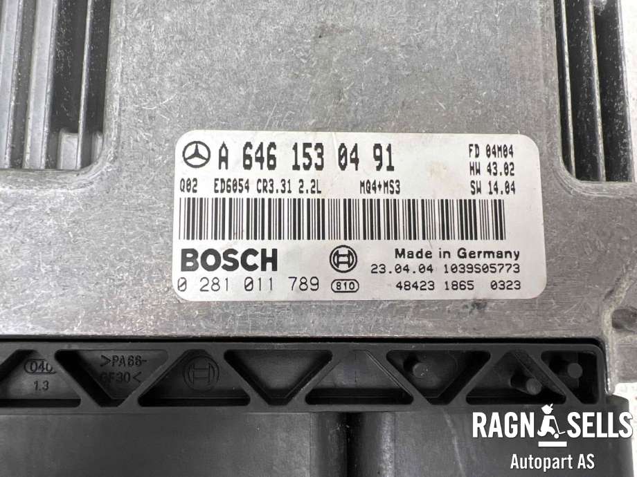 Styreenhet motor til Mercedes Vito/Viano 2010-2014 (Fase 2) (W639) (W639) (BOSCH|A 646 150 99 91|A 646 153 04 91|0281011789)