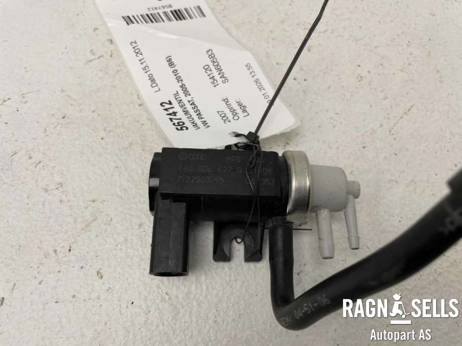 Vakuumventil til VW Passat 2005-2010 (B6) (B6) (1J0906627B|1K0 906 627 A|)