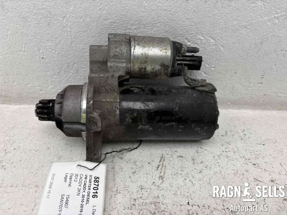 Starter diesel til VW Caddy, 2010-2015 (Type III, Fase 2)  (02M911024)