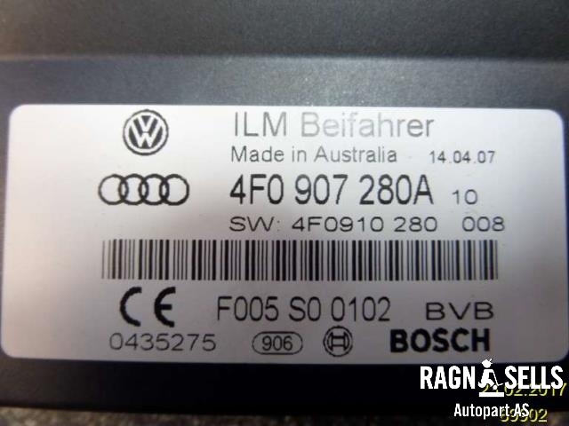 Styreenhet diverse til Audi A6 2005-2008 (Type III, Fase 1) (C6) (C6) (4F907280A|)