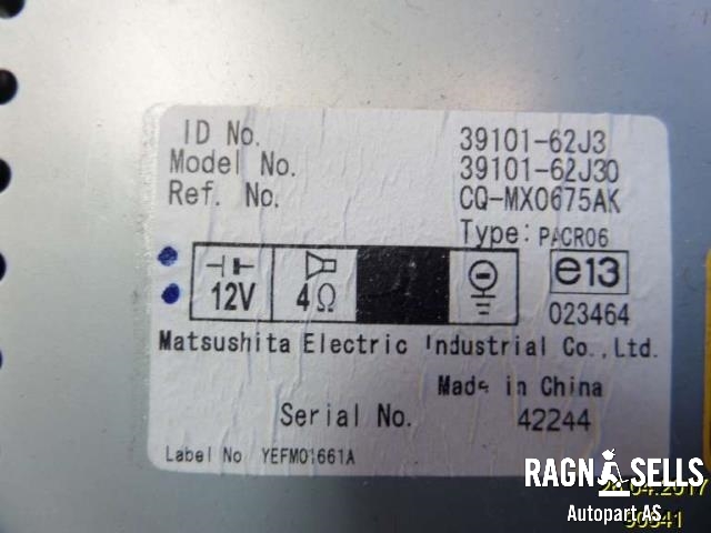 Bilstereo til Suzuki Swift 2005-2010  (3910162J3||3910162J30)