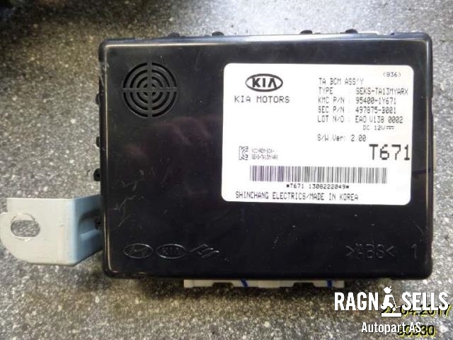 Styreenhet diverse til Kia Picanto 2011-2017 (Type II) (954001Y671||497875B001)